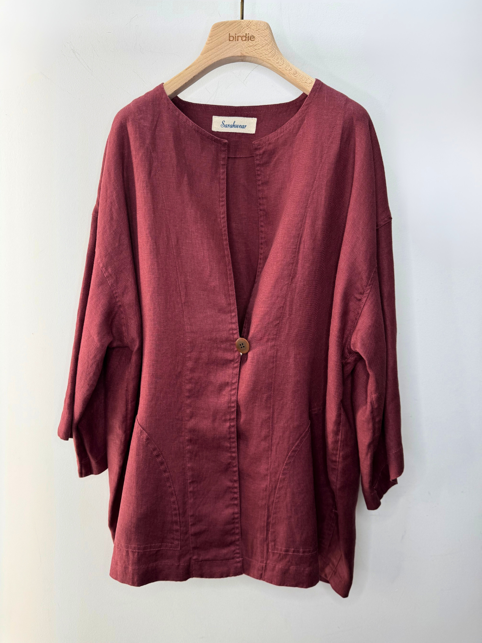 Linen One Button Jacket