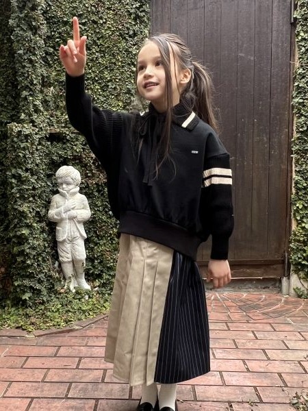 FITH KIDS Tweal and Pleats Skirt
