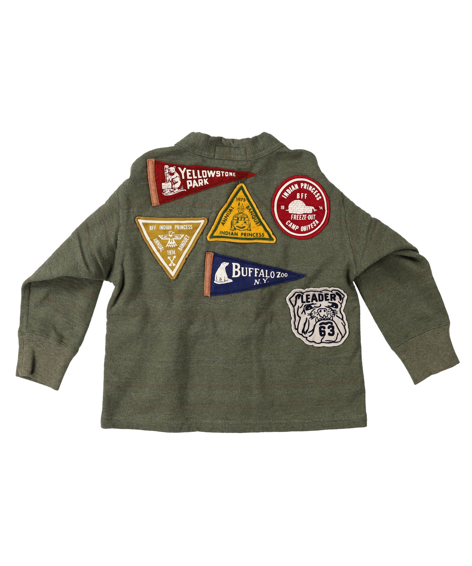 DD KIDS Inlay Fleece Striped Cardigan