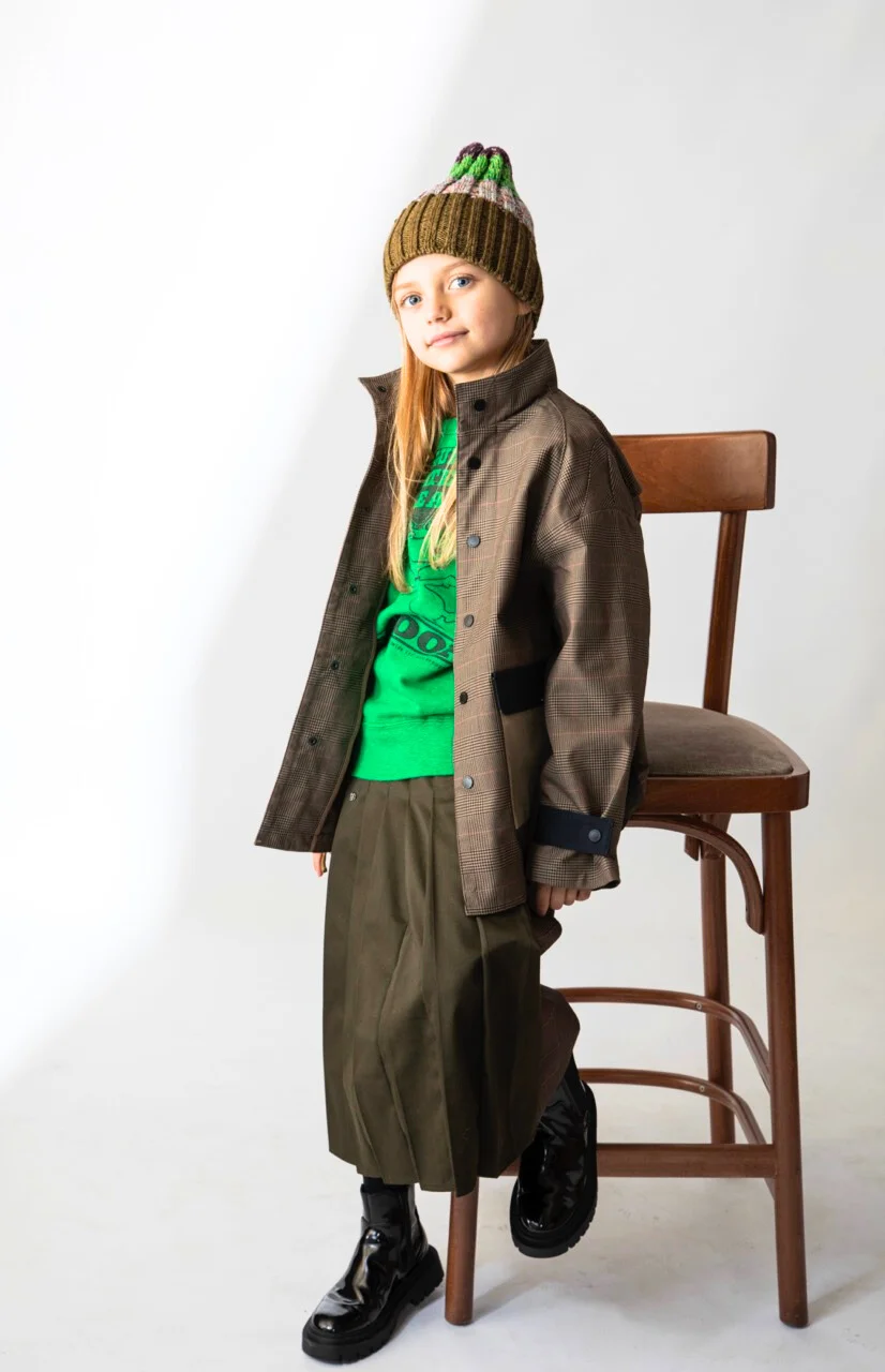 FITH KIDS Tweal and Pleats Skirt