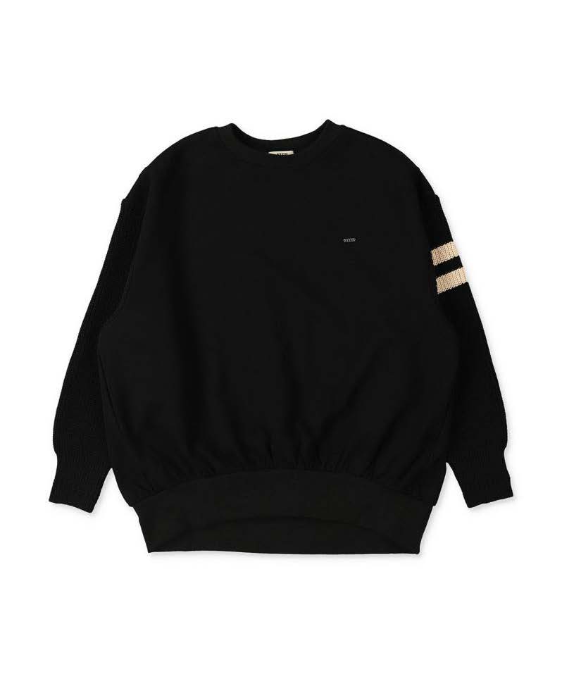 FITH KIDS Pile × Knit Detachable Collar Sweatshirt