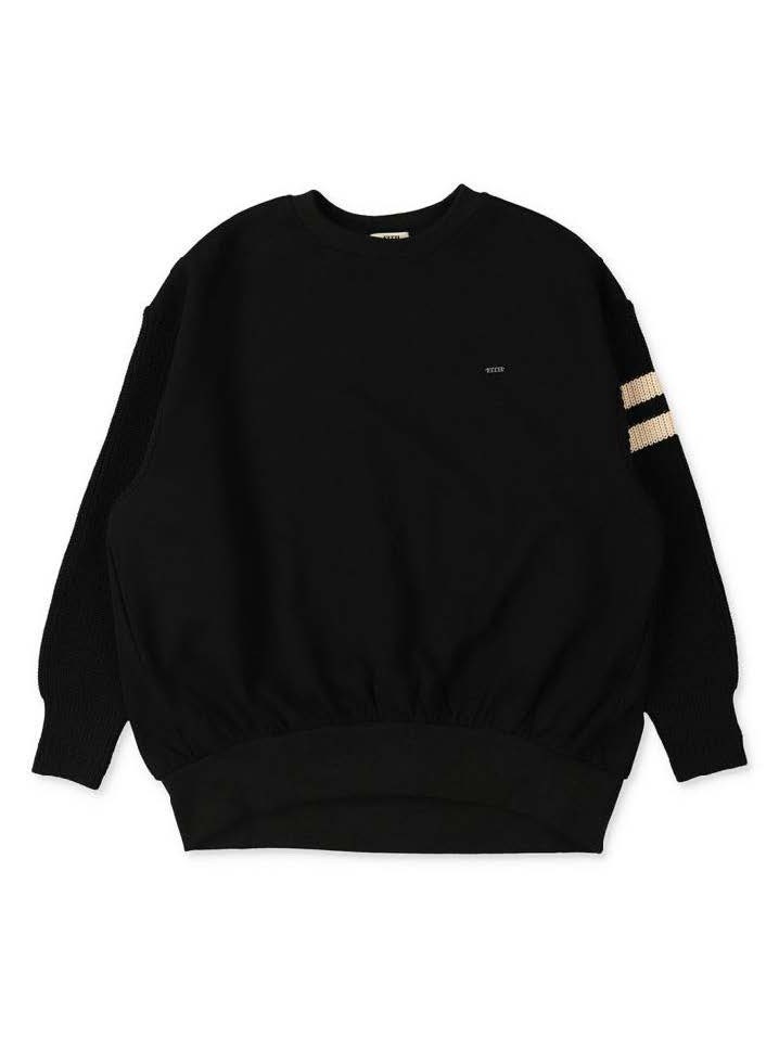 FITH KIDS Pile × Knit Detachable Collar Sweatshirt