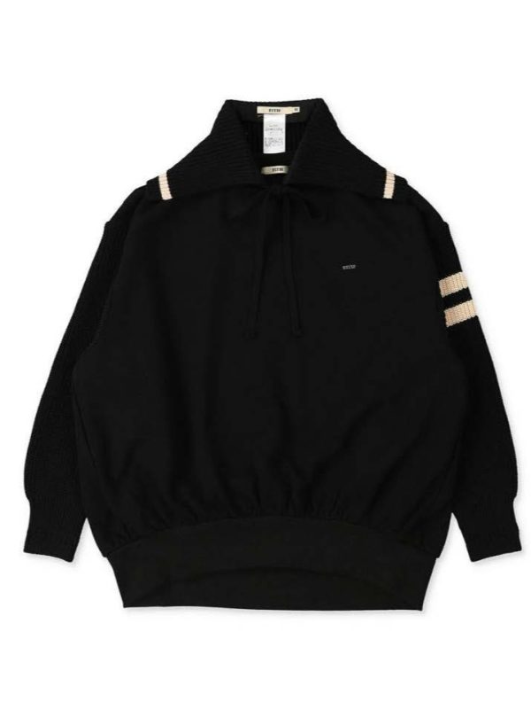 FITH KIDS Pile × Knit Detachable Collar Sweatshirt