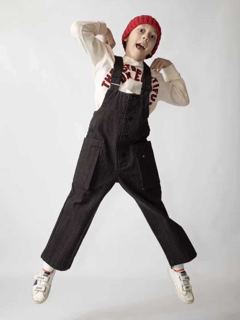 FITH KIDS Mottle Striped Overall