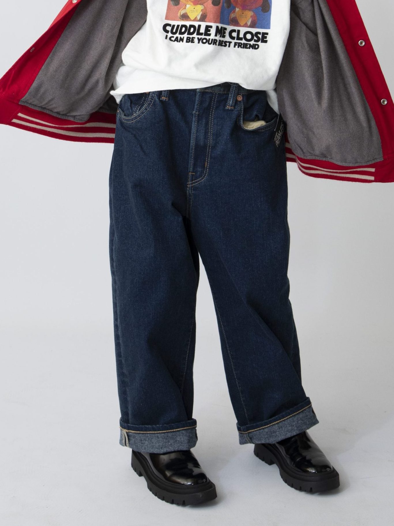 DD KIDS Back Boa Stretchy Denim Easy Pants