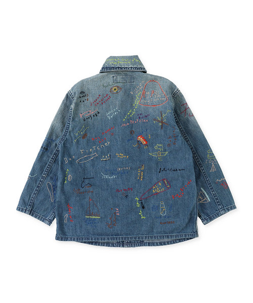 DD KIDS 8OZ denim hand embroidered jacket