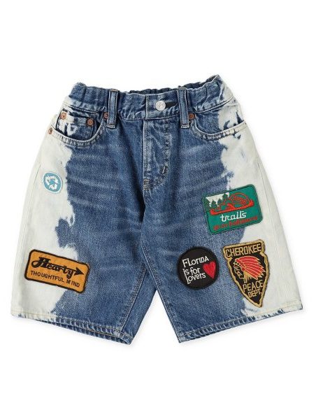 GTH Kids Denim Patch Easy Shorts
