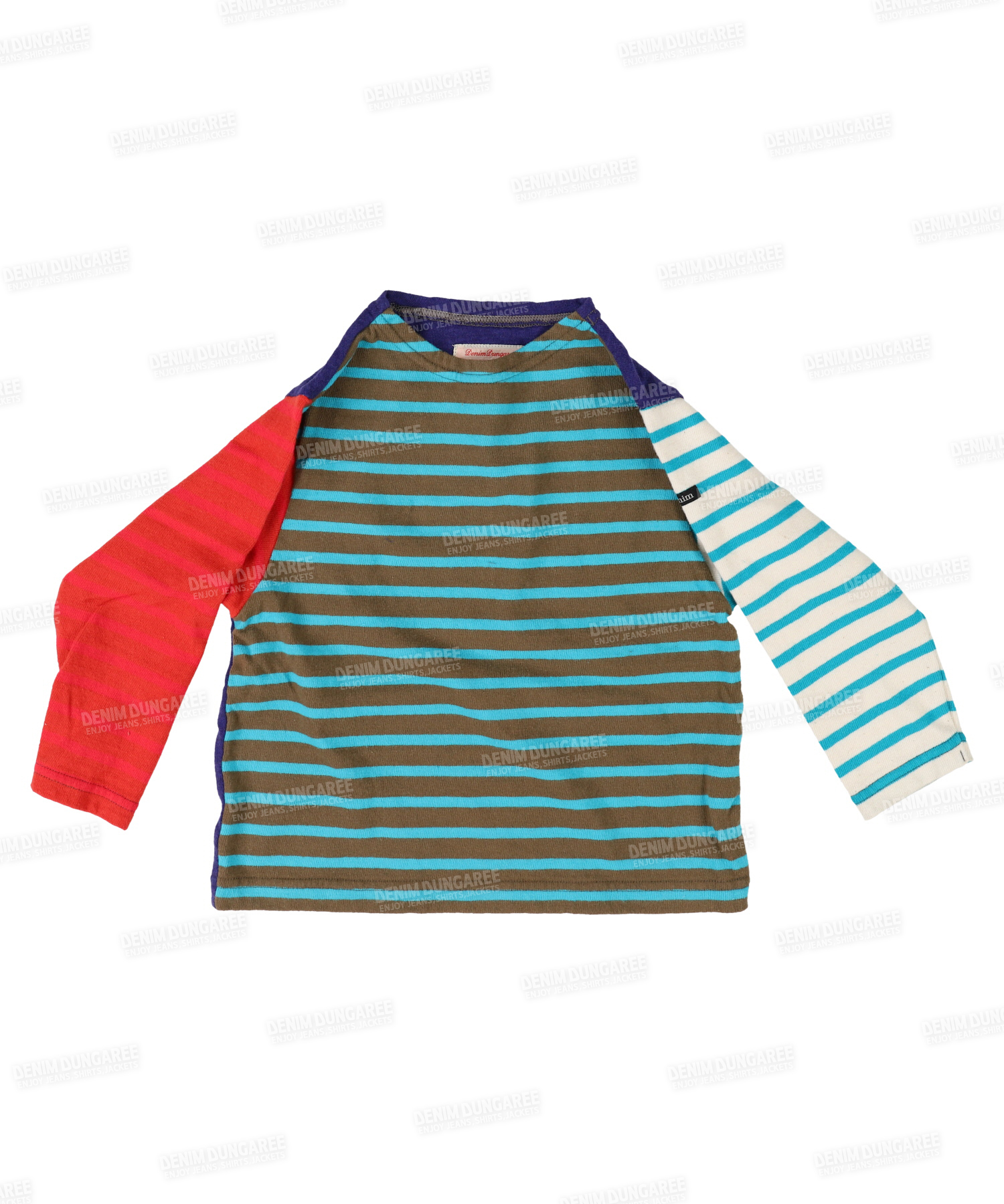 DD KIDS Striped Boat-neck T-shirt