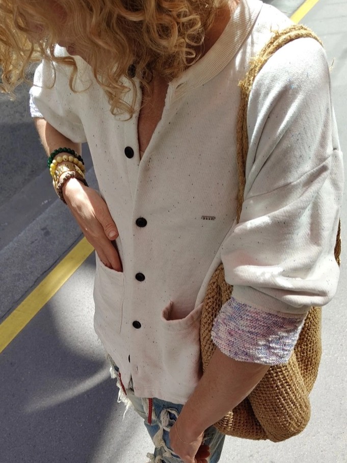 Slab x Ikat Pile Cardigan