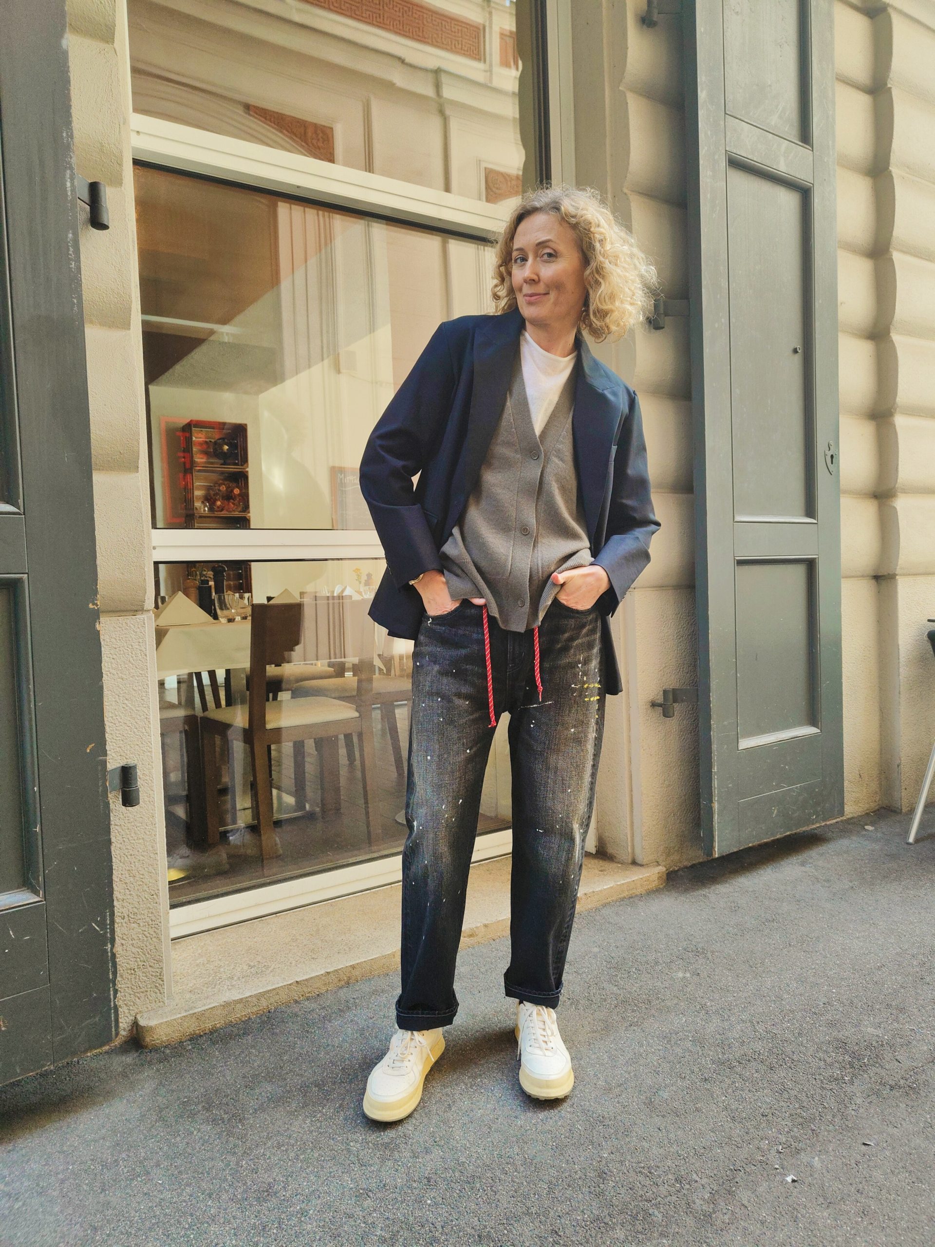DD Black Denim Easy Pants
