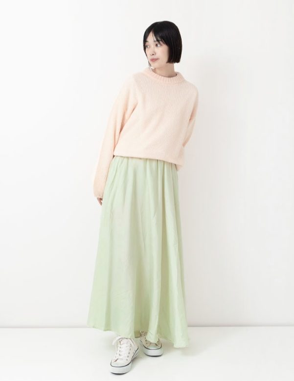 Veritecoeur Satin Flared Skirt