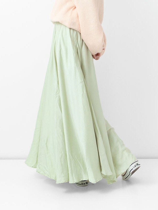 Veritecoeur Satin Flared Skirt
