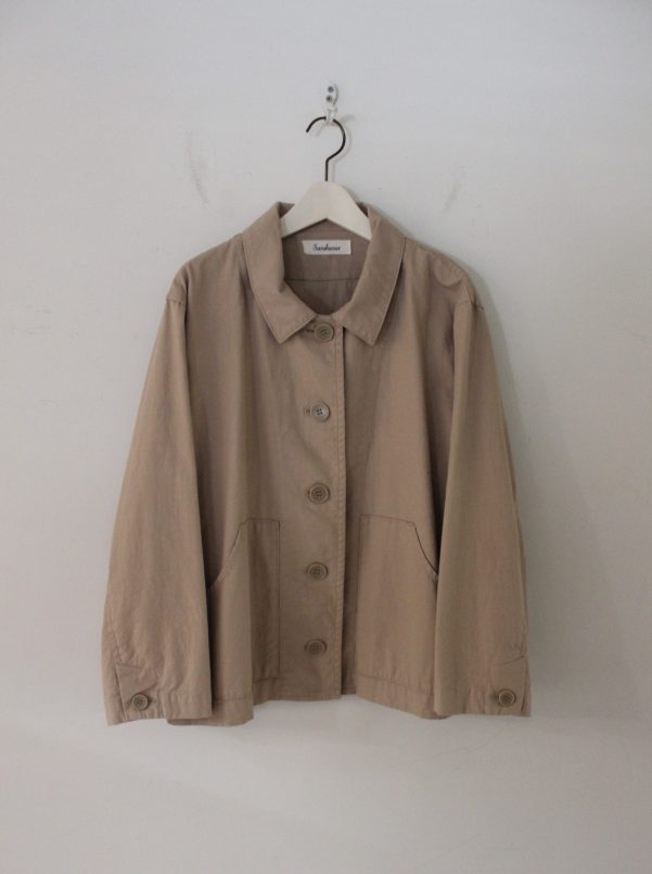 cotton twill jacket, beige cotton jacket, beige jacket