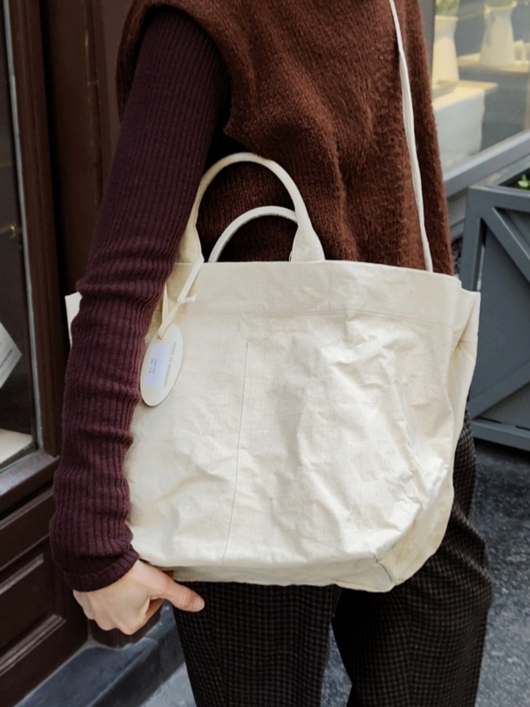 BIG DADO Zilla Linen Handbag