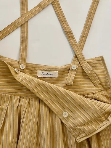 Olive Skirt Stripe