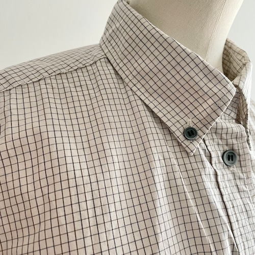 Boyfriend Check Stripe Cotton Shirt