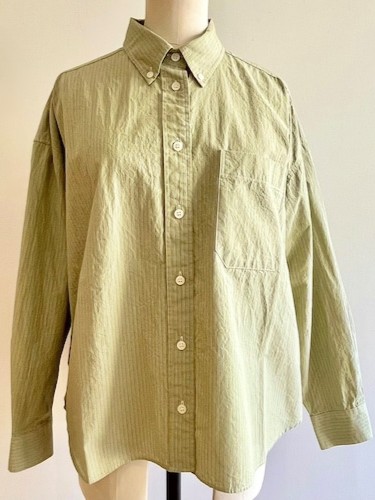 Boyfriend Check Stripe Cotton Shirt