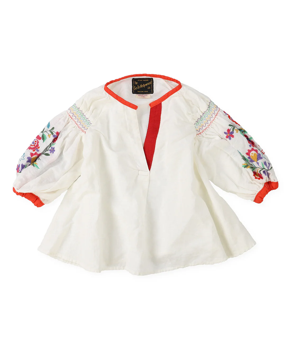 Floral Embroidery Blouse