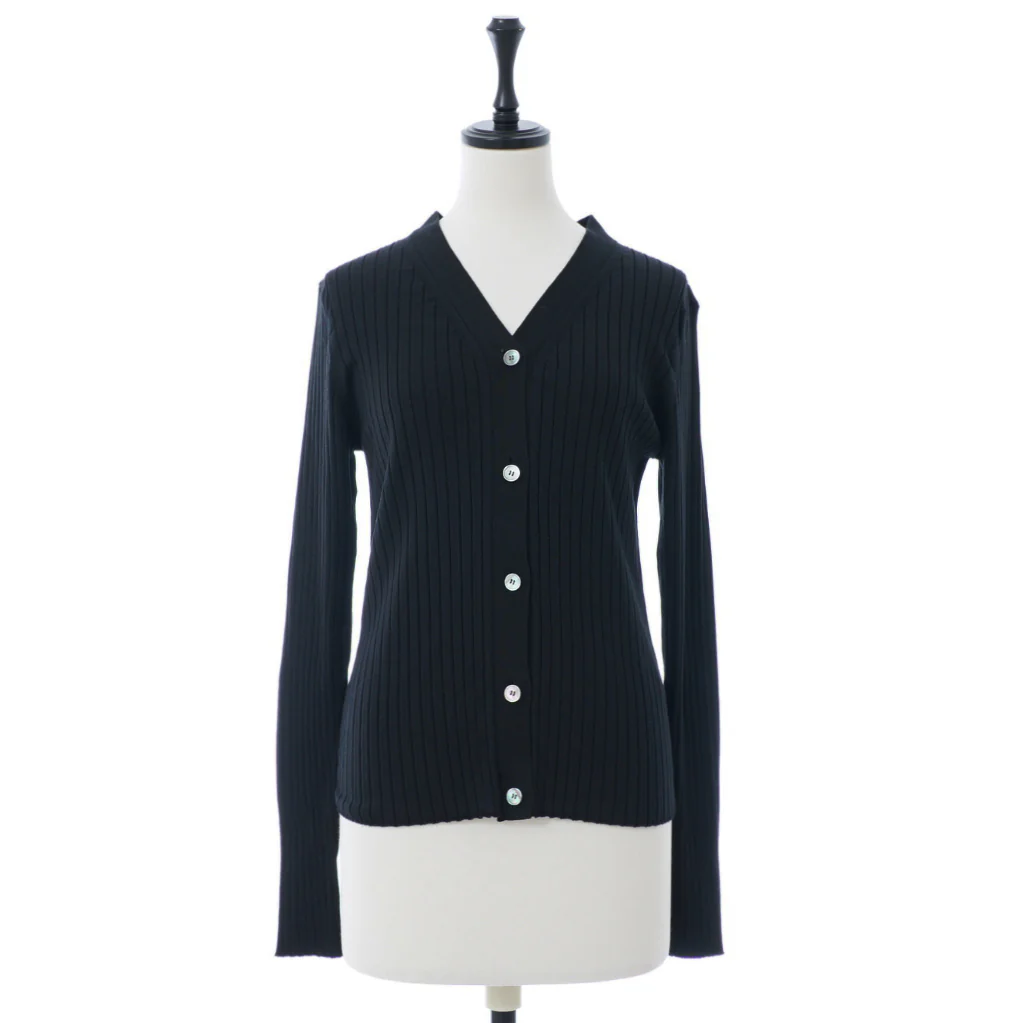 MAYUCA Silk Rib Fit Cardigan