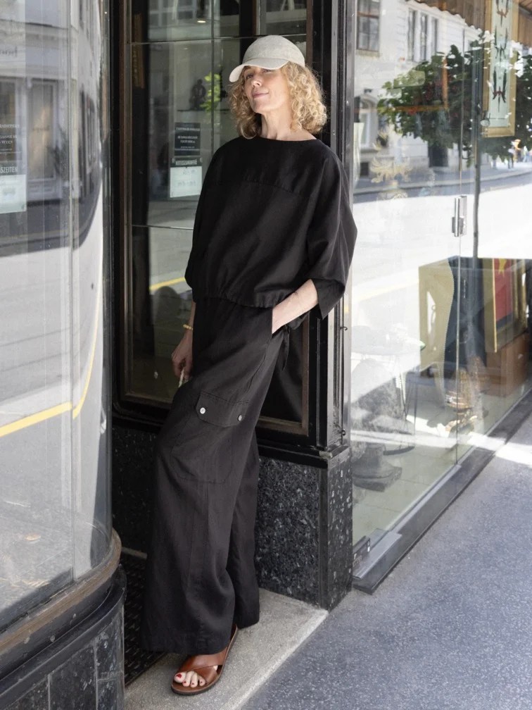 Sarahwear Linen Twill Cargo Pants