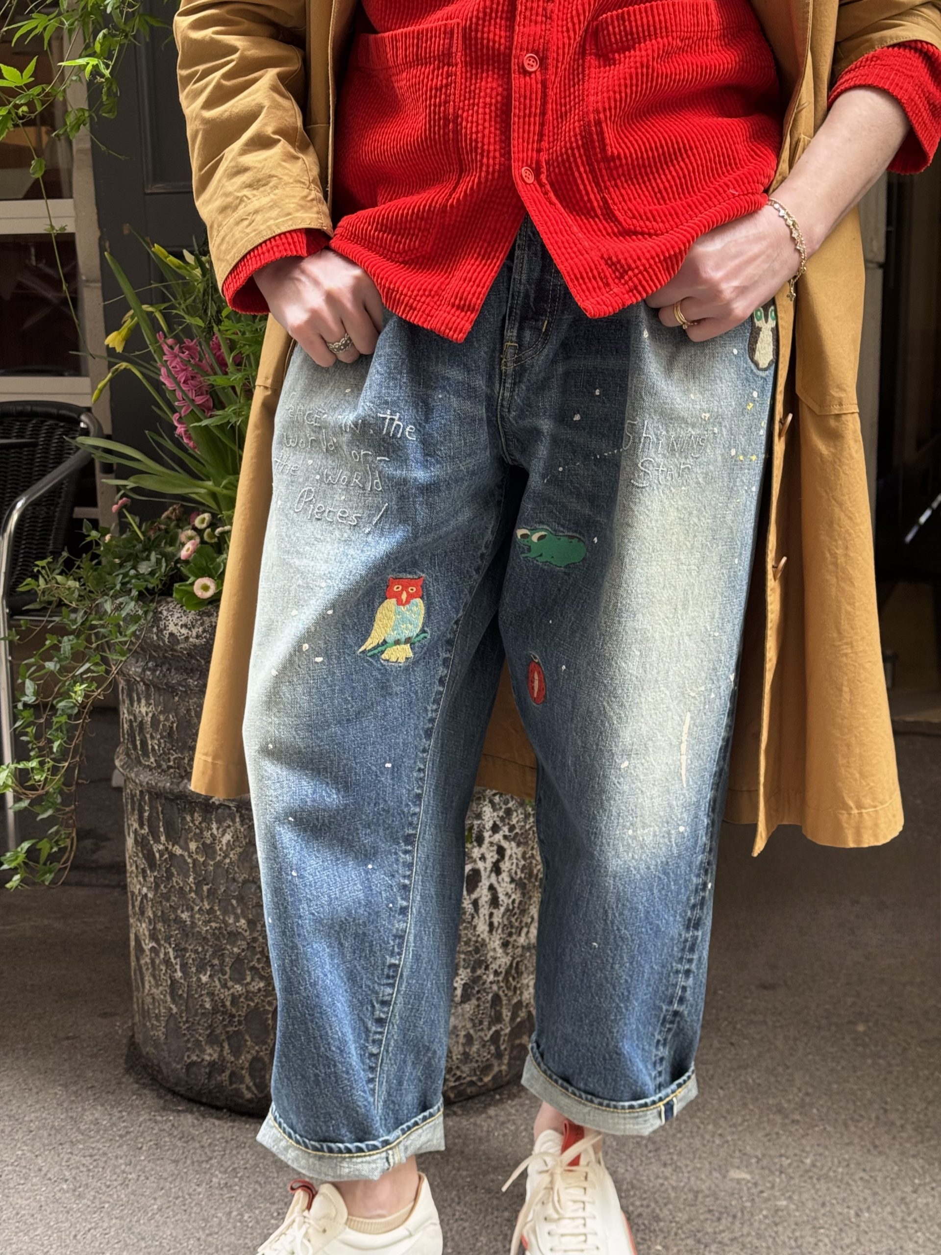 12oz Denim Embroidered Pants