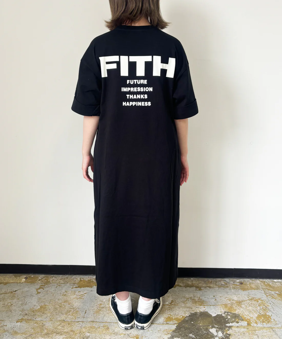 FITH Cotton Jersey Back Logo Long Dress