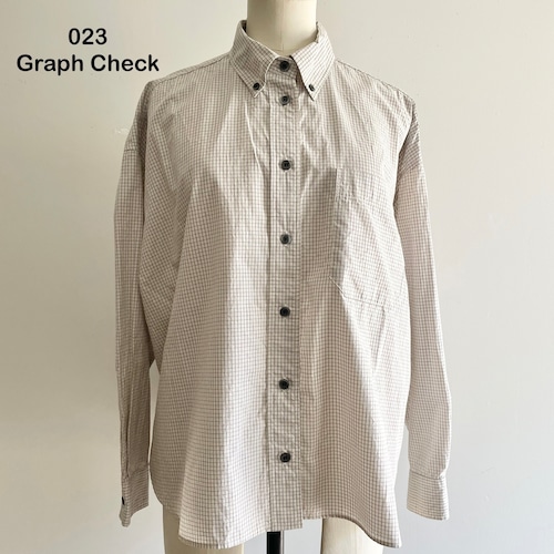 Boyfriend Check Stripe Cotton Shirt
