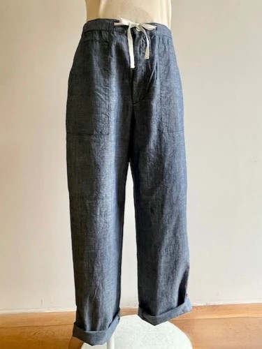 Chambray Soft Tapered Pants