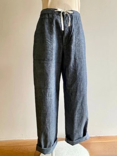 Chambray Soft Tapered Pants