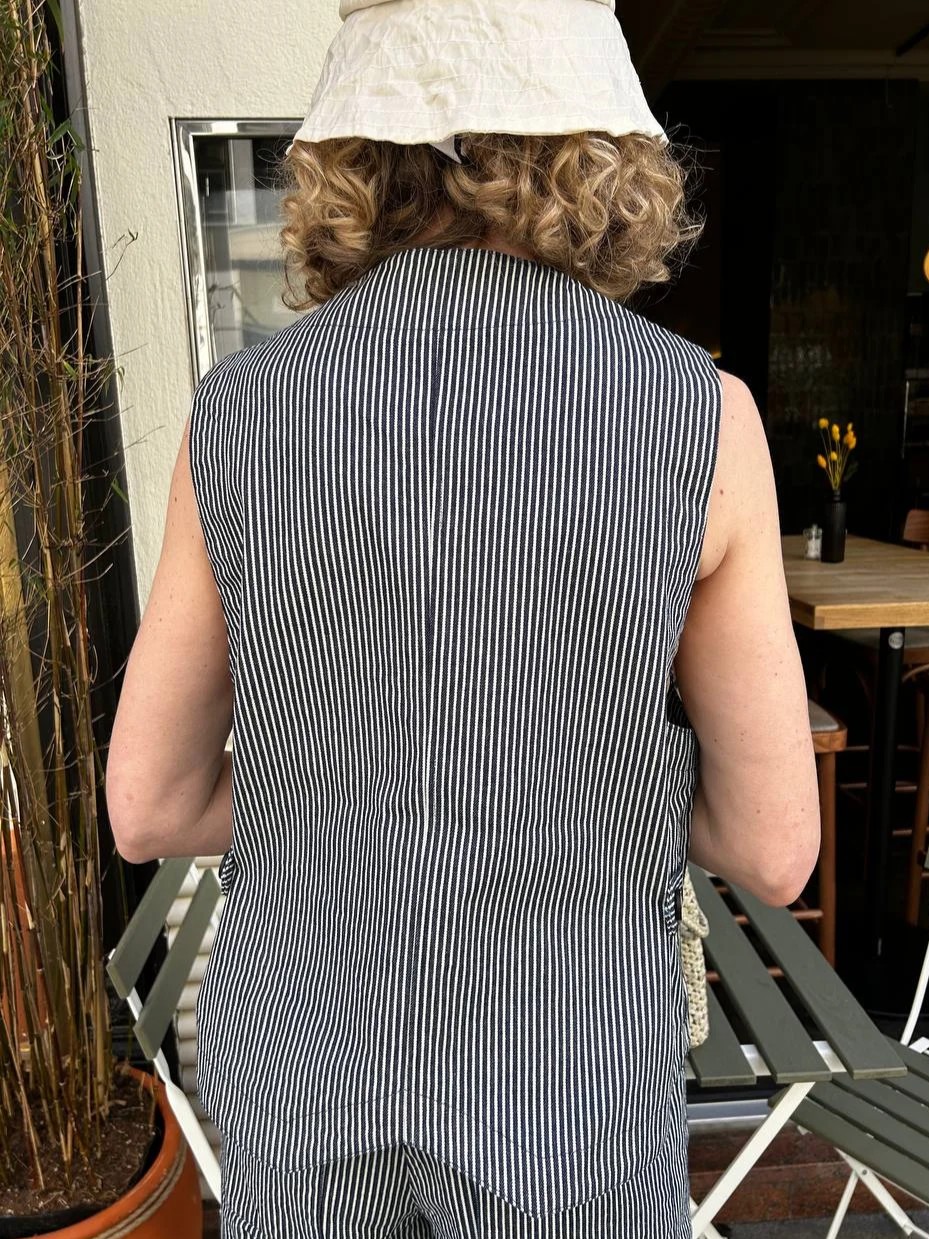 Annie Vest Hickory Stripe