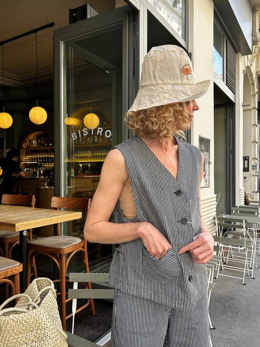 Annie Vest Hickory Stripe