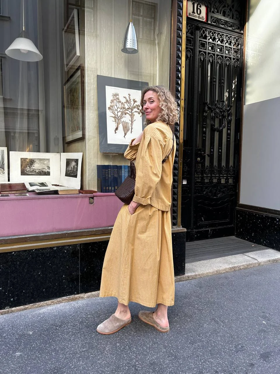 Olive Skirt Stripe