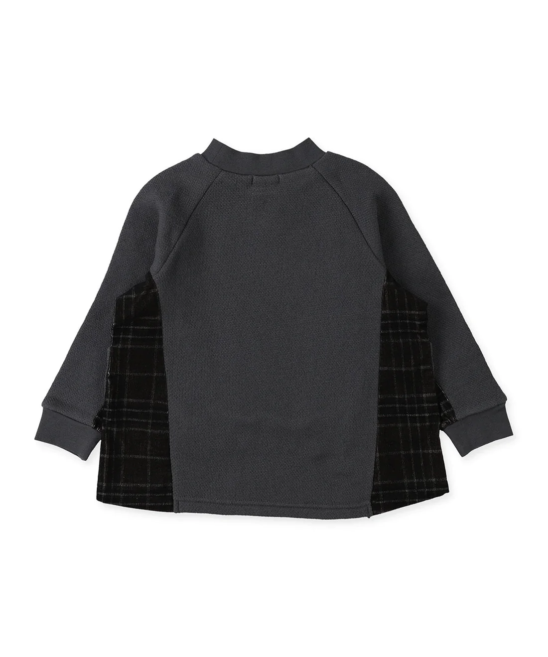 FITH Low Gauge Fleece × Plaid Switching Sweatshirt