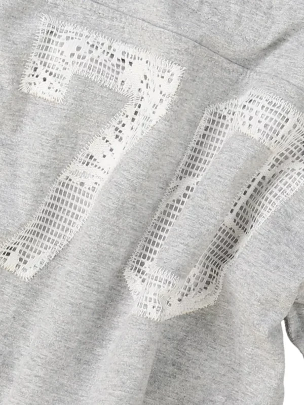 Layered-like Lacy Numbering Tee - Image 3