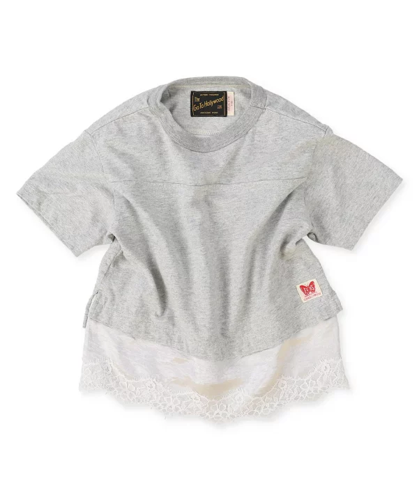 Layered-like Lacy Numbering Tee