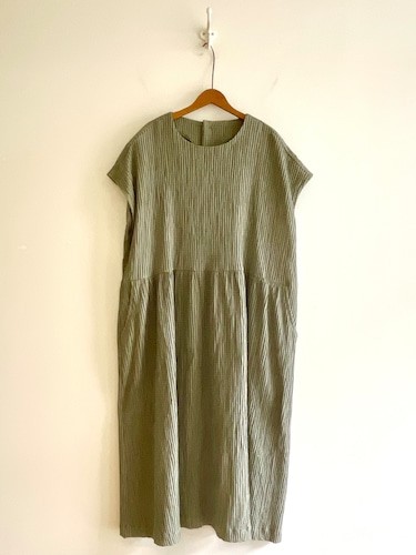 Shirring Check Dress