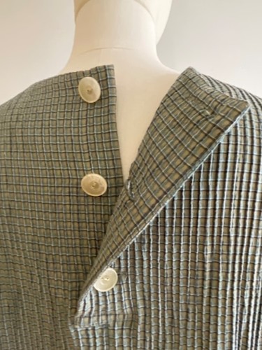 Shirring Check Dress