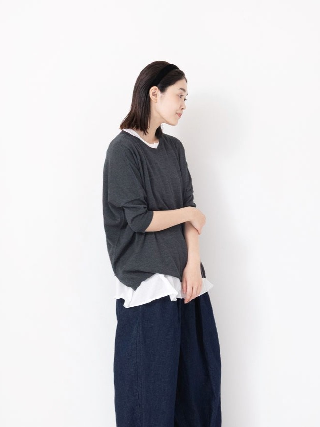 V-Neck Silk Cashmere Cotton Pullover