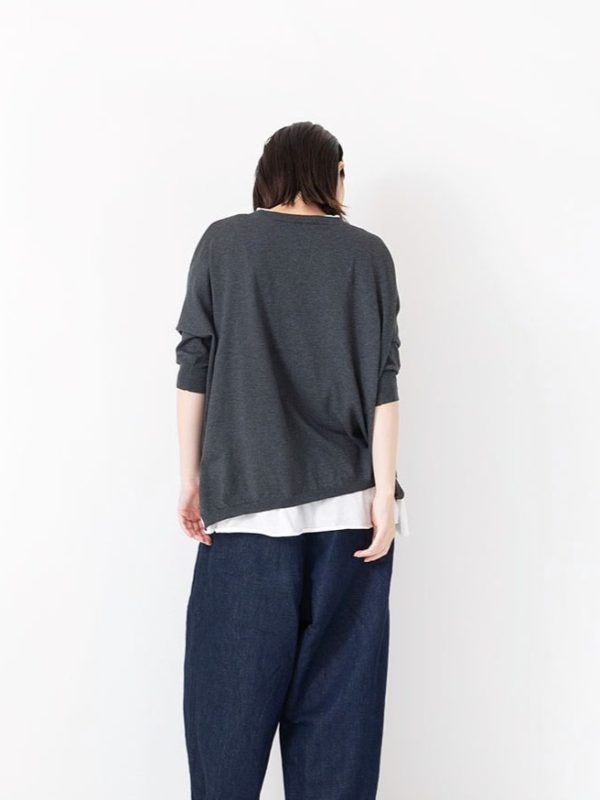 V-Neck Silk Cashmere Cotton Pullover - Image 3
