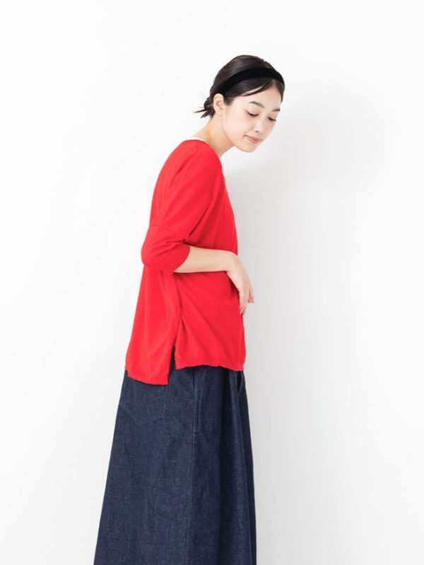 V-Neck Silk Cashmere Cotton Pullover - Image 5