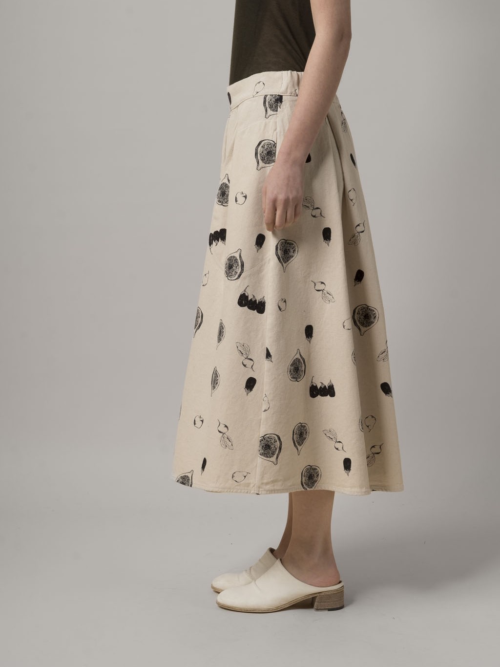 Aequamente Cotton Print Skirt