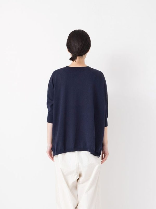 V-Neck Silk Cashmere Cotton Pullover - Image 12
