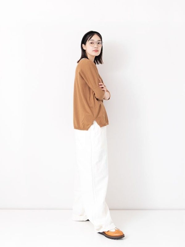 V-Neck Silk Cashmere Cotton Pullover - Image 8