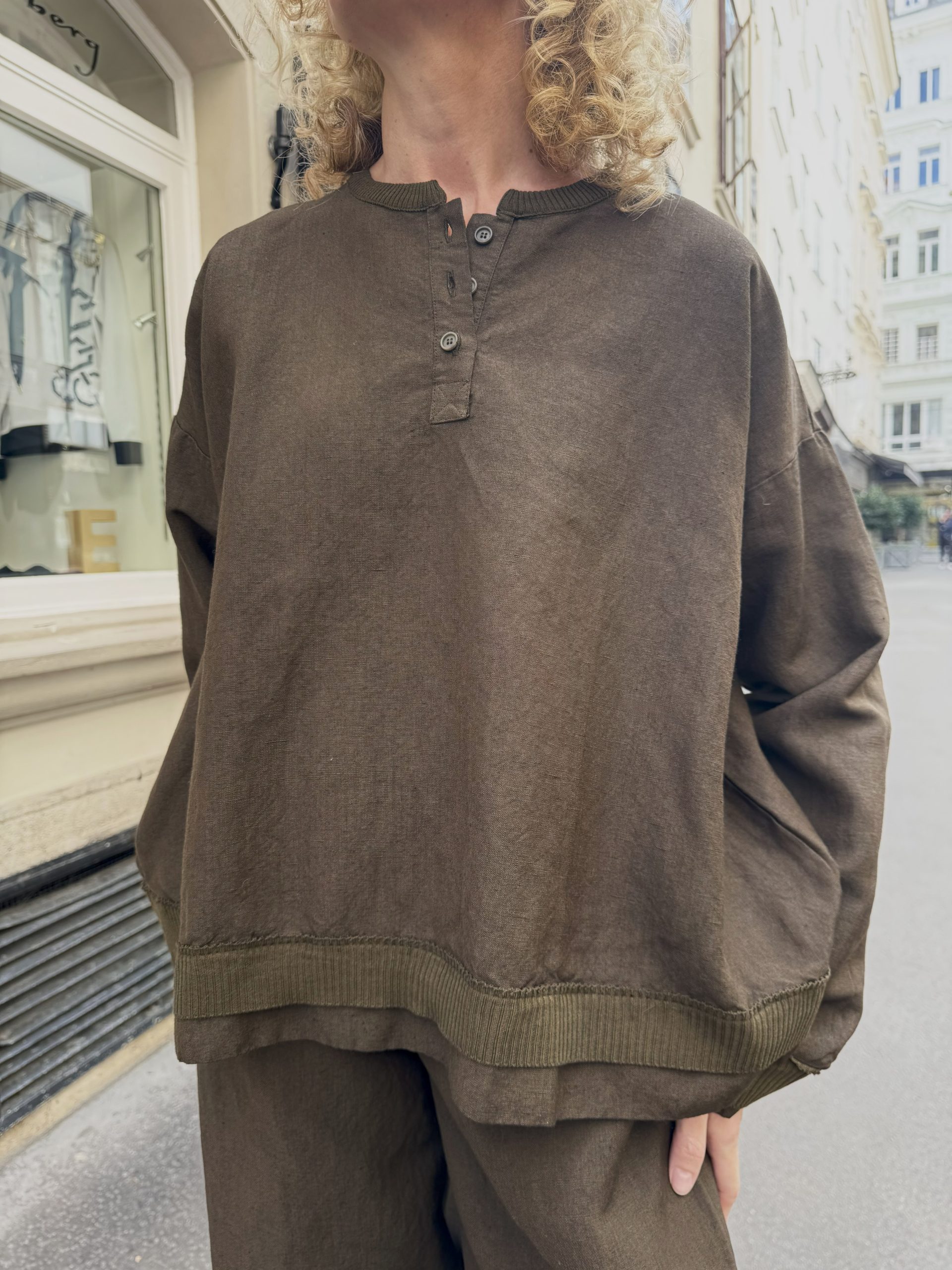 Aequamente Wool-Linen Blouse