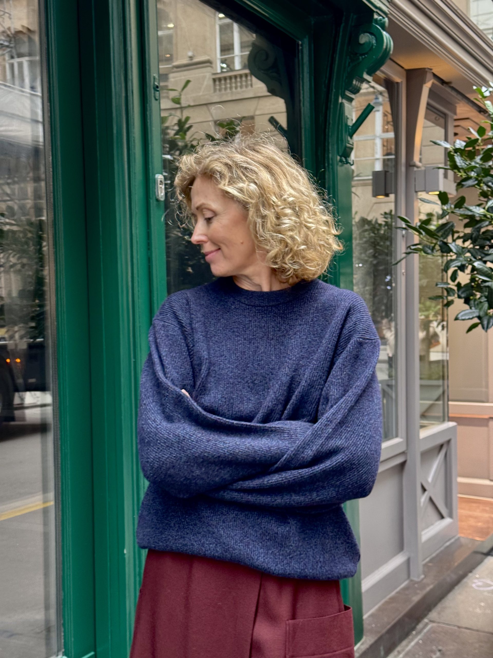HERILL Cashmere Rib Stitch Sweater