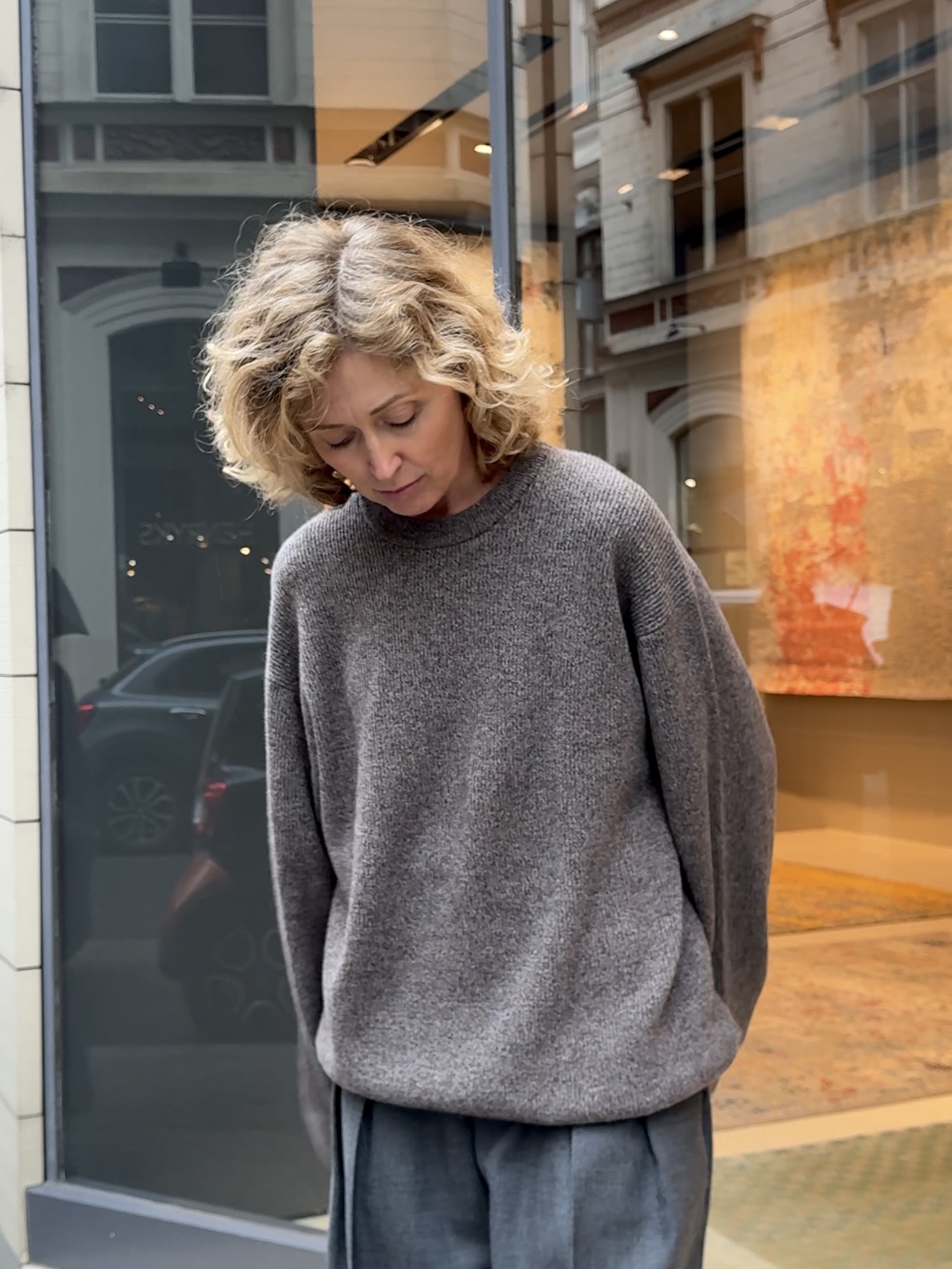 HERILL Cashmere Rib Stitch Sweater