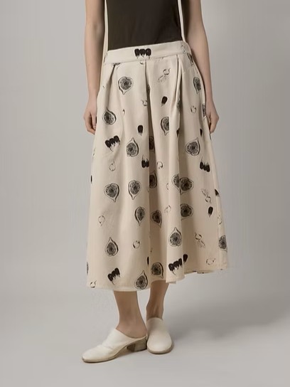Aequamente Cotton Print Skirt