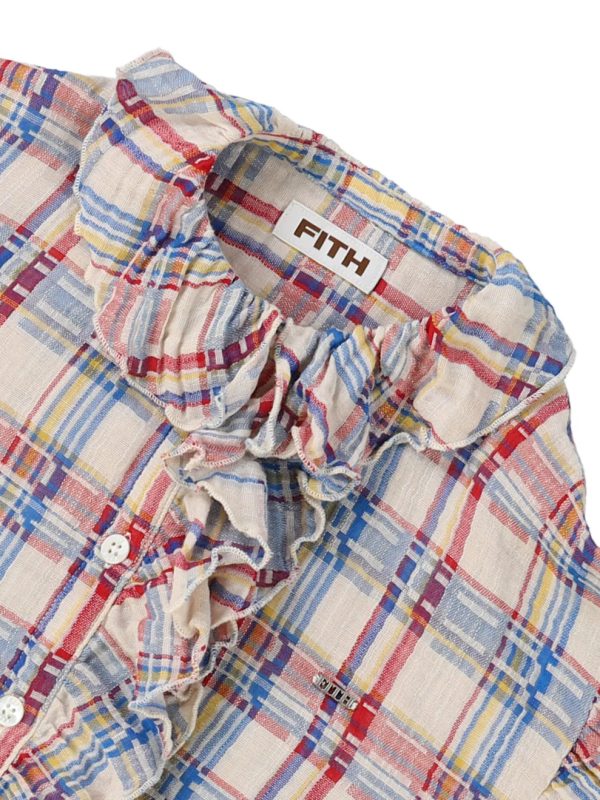Double-weave Plaid Blouse - Image 5