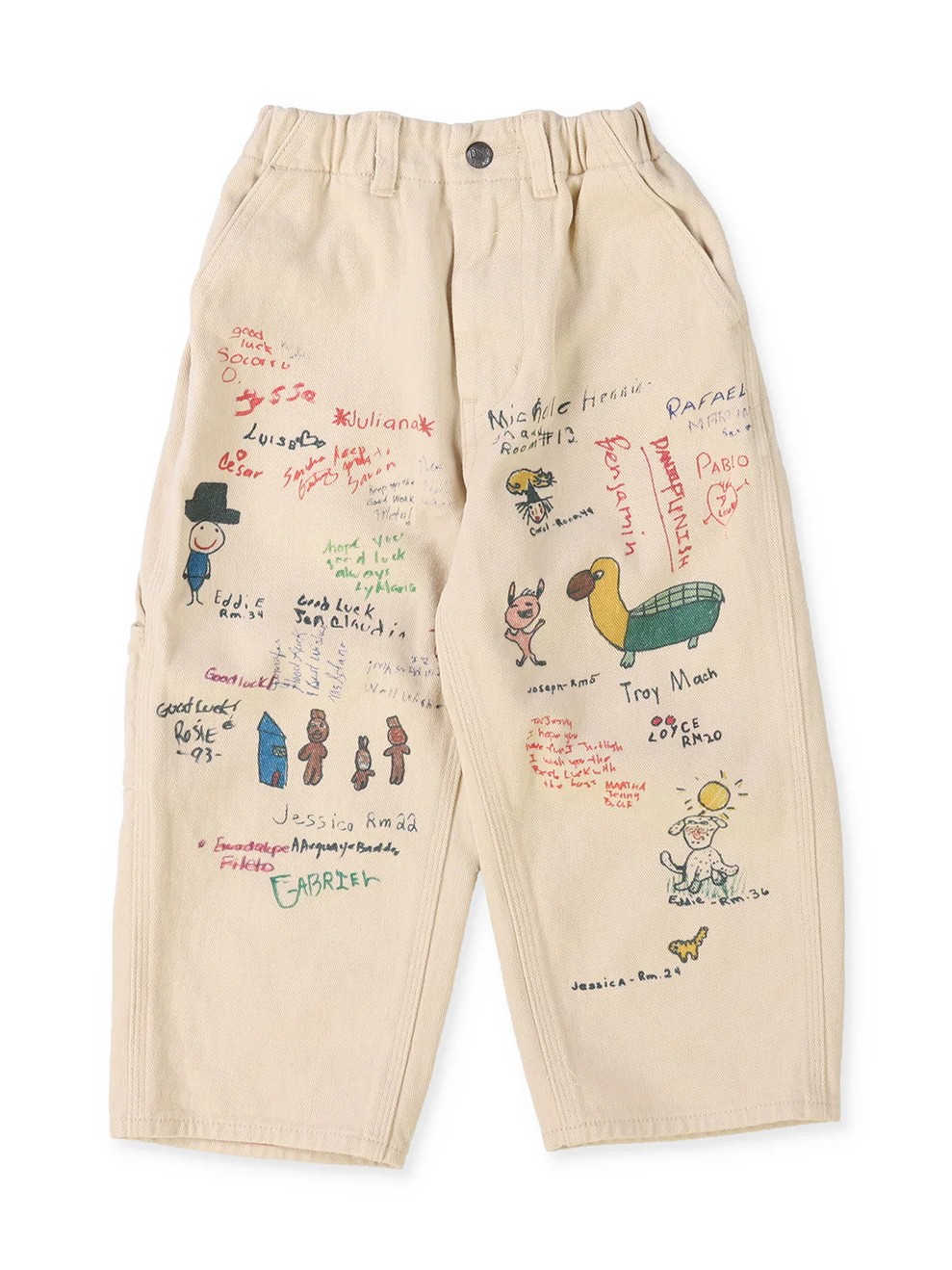 DD Kids Fleece-lined Twill Scribble Pants