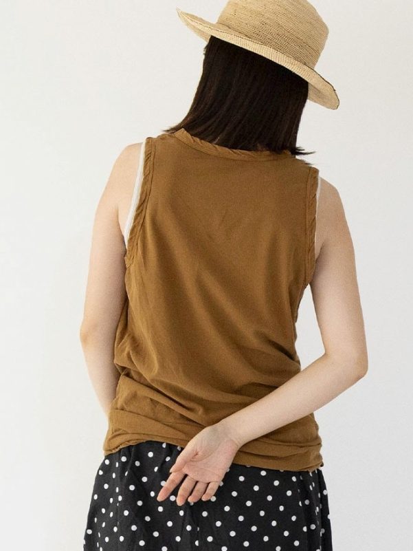 Strong twist jersey tank top